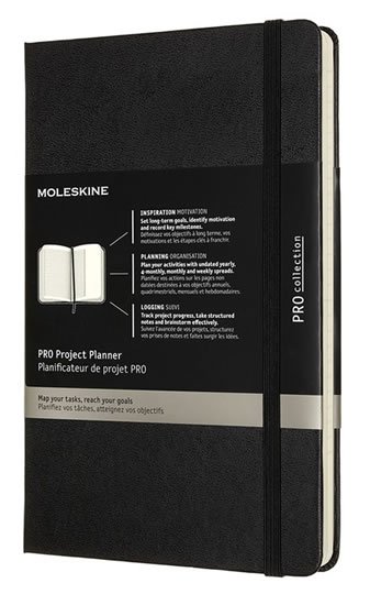 neuveden: Zápisník Moleskine PRO Project Planner - L, černý