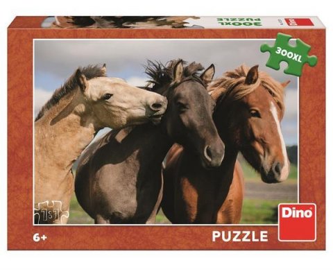 neuveden: Puzzle Barevní koně 300 XL dílků