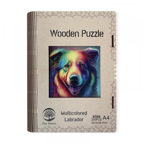 neuveden: Dřevěné puzzle/Labrador A4