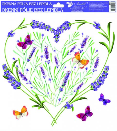 neuveden: Okenní fólie 30 x 30cm - levandule