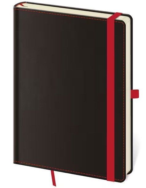 neuveden: Zápisník Black Red - linkovaný L