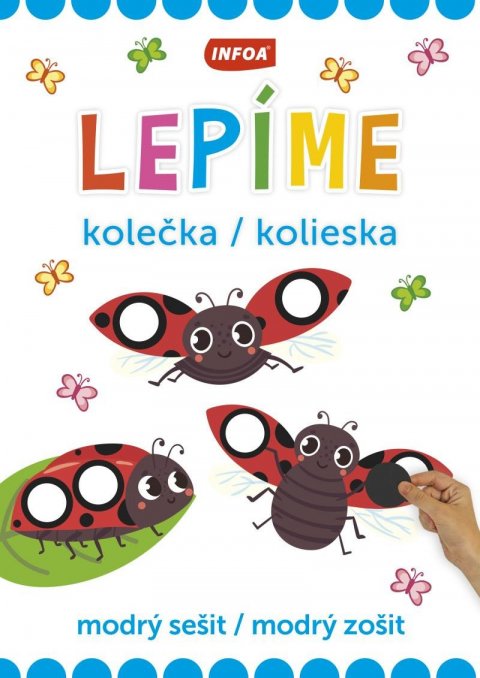 neuveden: Lepíme kolečka / kolieska - modrý sešit / modrý zošit