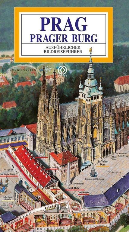 Rygl Tomáš: Pražský hrad - Panoramatická mapa / německy