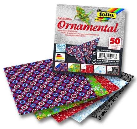 neuveden: Folia Origami papíry na skládání 10 x 10 cm - ornamental 80 g