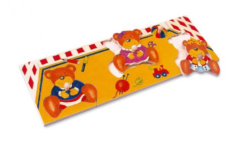 neuveden: Puzzle na desce - medvědi neuveden: Puzzle na desce - medvědi