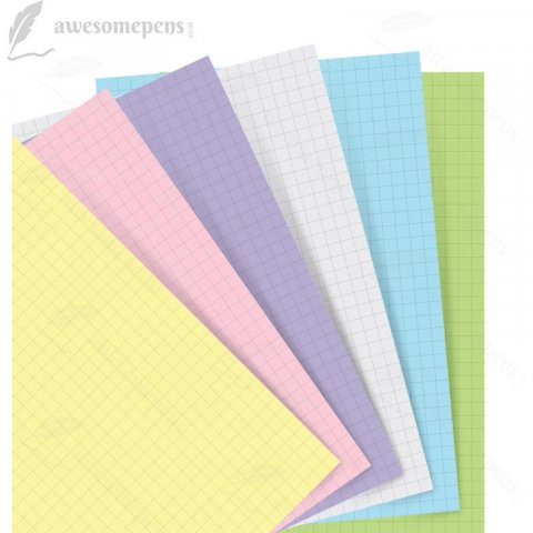 neuveden: Filofax papír čtverečkovaný A5 - pastelový