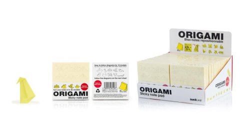 neuveden: Samolepící bloček Origami 75 x 75 mm