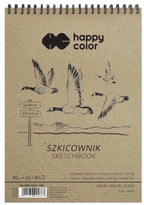 neuveden: Happy Color Skicák se spirálou - Ptáci A5