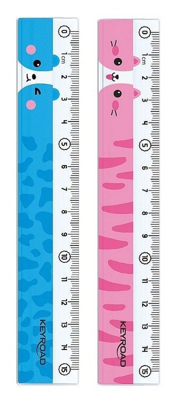 : Pravítko KEYROAD Zvířátka, 15cm (mix)