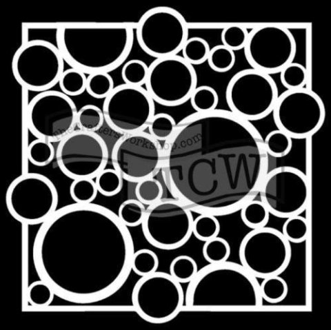 neuveden: TCW šablona 15,2 x 15,2 cm - Bubble Rebound