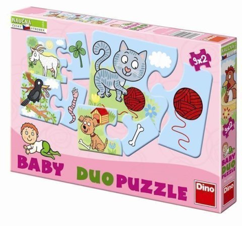 neuveden: Domácí zvířátka - Baby puzzle duo