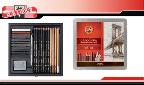 neuveden: Koh-i-noor kreslířská umělecká souprava GIOCONDA 24 ks v plechové krabičce neuveden: Koh-i-noor kreslířská umělecká souprava GIOCONDA 24 ks v plechové krabičce