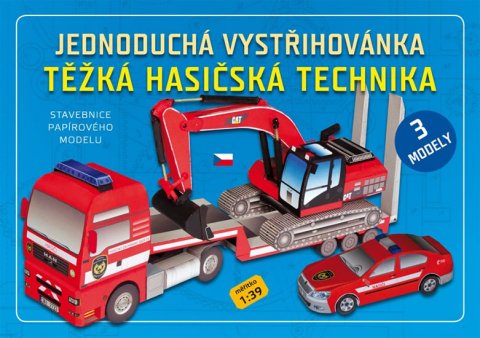 neuveden: Těžká hasičská technika - Jednoduchá vystřihovánka