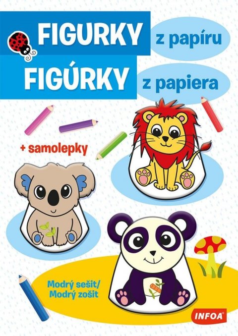 neuveden: Figurky z papíru - Modrý sešit / Figúrky z papiera - Modrý zošit + samolepk