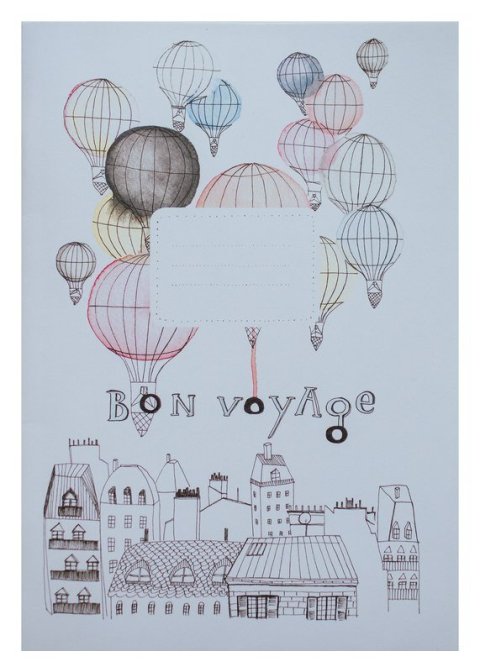 neuveden: Be Nice EKO Školní sešit 423/A4 linkovaný 2/3 stránky - Bon Voyage