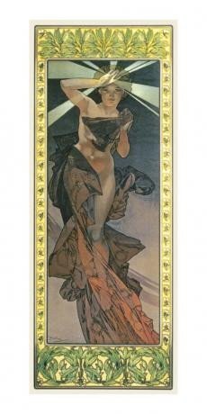 neuveden: Pohled Alfons Mucha – Morning Star, dlouhý neuveden: Pohled Alfons Mucha – Morning Star, dlouhý