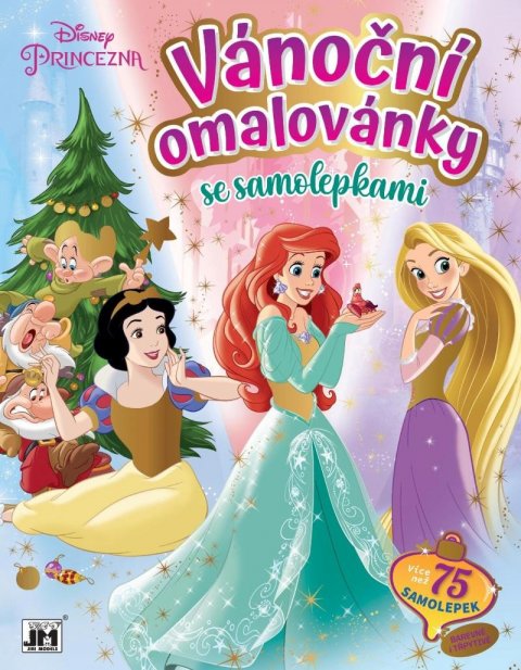 neuveden: Princezny - Vánoční omalovánky se samolepkami