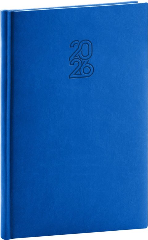 neuveden: Diář 2026: Aprint - modrý, týdenní, 15 x 21 cm