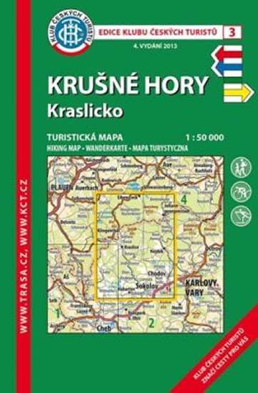 neuveden: KČT 3 Krušné hory-Kraslicko 1:50T / Turistická mapa