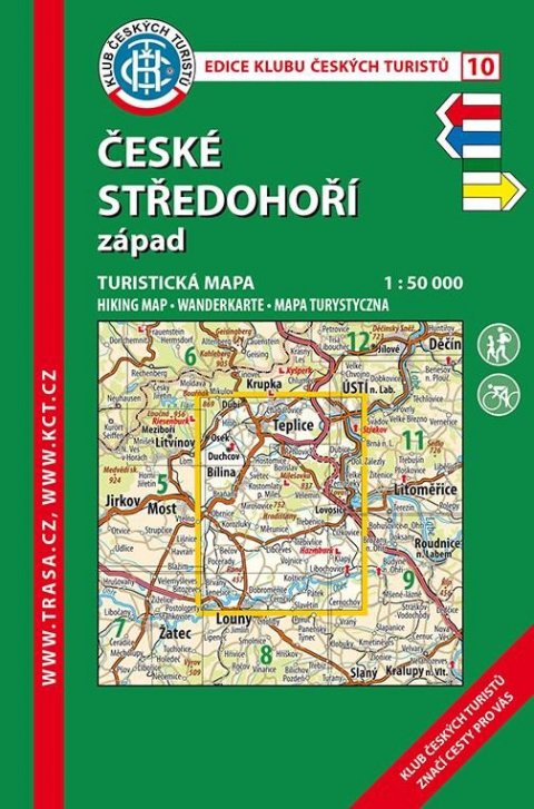 neuveden: KČT 10 České středohoří-západ 1:50 000 / turistická mapa neuveden: KČT 10 České středohoří-západ 1:50 000 / turistická mapa