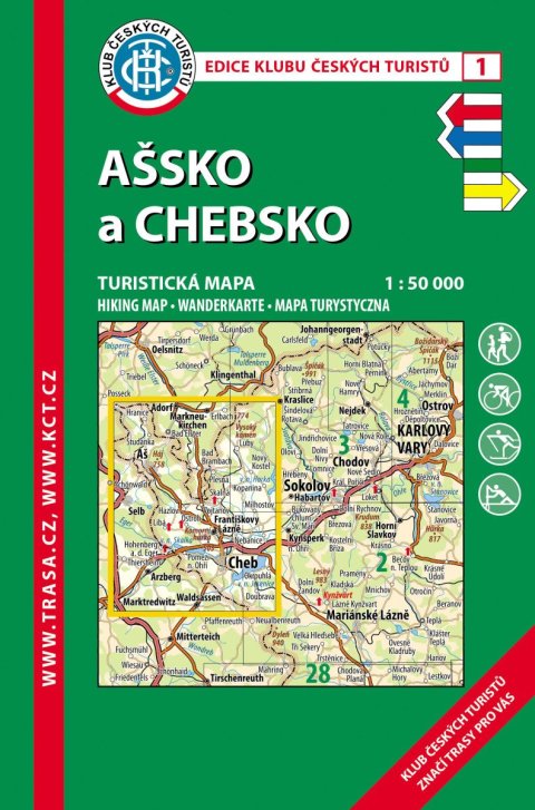 neuveden: KČT 1 Ašsko a Chebsko 1:50T Turistická mapa