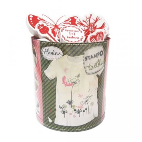 neuveden: Razítka Stampo Textile - Motýlí zahrada