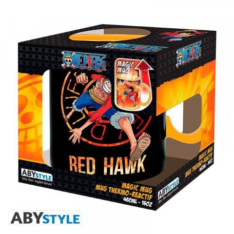 neuveden: One Piece Hrnek měnící 460 ml - Luffy  Sabo