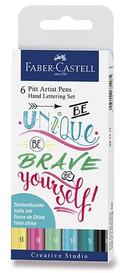 neuveden: Faber - Castell Popisovač Pitt Artist Pen Handlettering - pastelová sada 6 