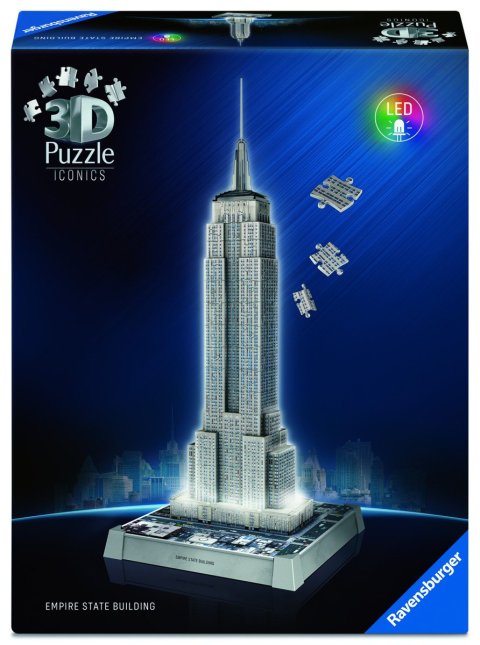 neuveden: 3D Puzzle Iconics: Empire State Building (Noční edice) 216 dílků