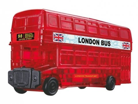 neuveden: 3D Crystal puzzle Londýnský autobus / 53 dílků