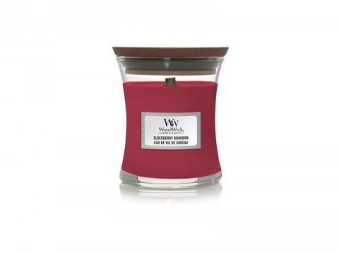 neuveden: WoodWick Elderberry Bourbon svíčka váza 85g