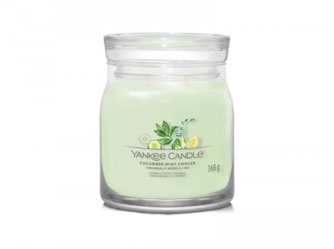 neuveden: YANKEE CANDLE Cucumber Mint Cooler svíčka 368g / 2 knoty (Signature střední
