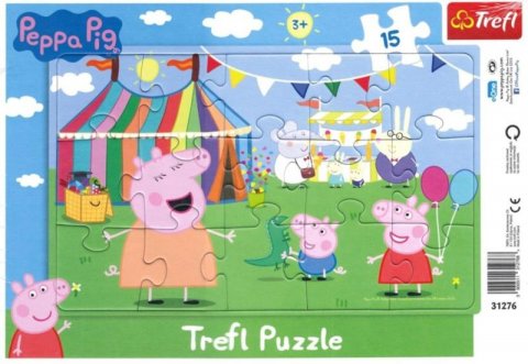 neuveden: Trefl Puzzle Peppa Pig - V zábavním parku / 15 dílků