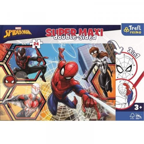 neuveden: Trefl Puzzle Spiderman jde do akce super maxi 24 dílků - oboustranné neuveden: Trefl Puzzle Spiderman jde do akce super maxi 24 dílků - oboustranné