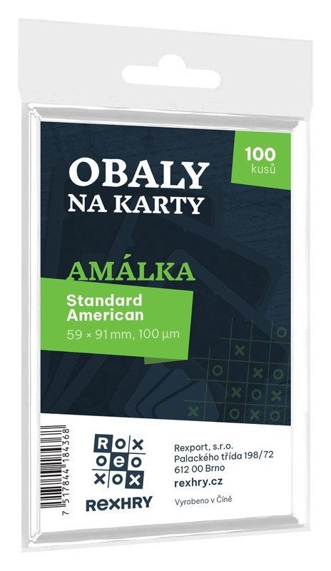 -: Obaly na karty: Amálka (Standard American) 59 x 91 mm