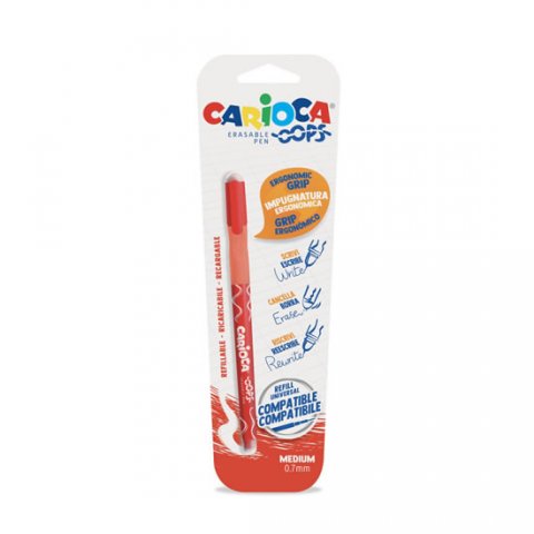 neuveden: CARIOCA OOPS mazací kuličkové pero - červené neuveden: CARIOCA OOPS mazací kuličkové pero - červené