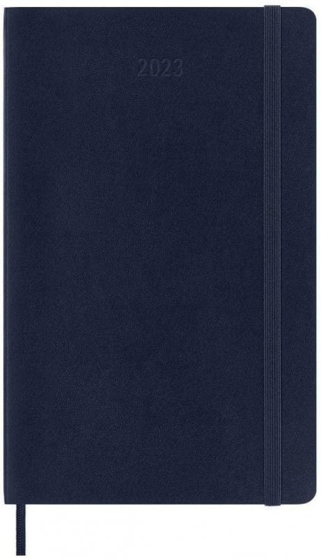 neuveden: Moleskine Plánovací zápisník 2023 modrý L, měkký