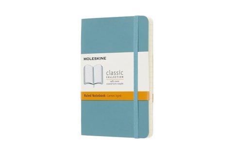 neuveden: Zápisník Moleskine - měkké desky, S, linkovaný - tyrkysový