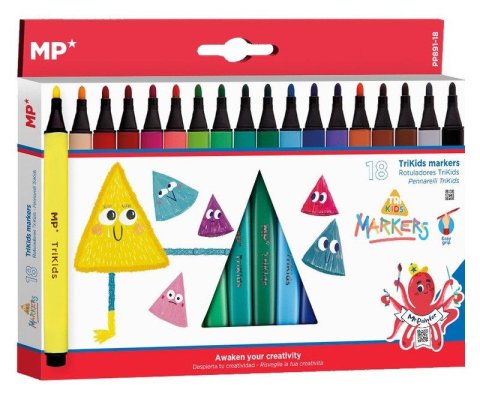 -: Popisovače Jumbo Trikids 18ks