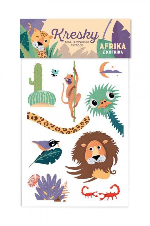 neuveden: Kresky dočasné tetování - Afrika z kufříka neuveden: Kresky dočasné tetování - Afrika z kufříka