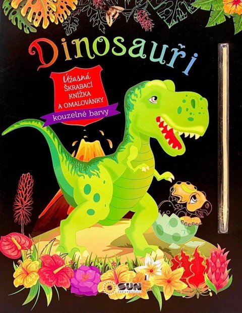 neuveden: Dinosauři - Úžasná škrábací knížka a omalovánky