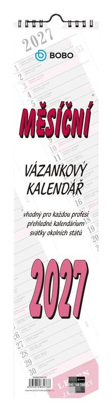 : Nástěnný kalendář 2027 vázanka široká
