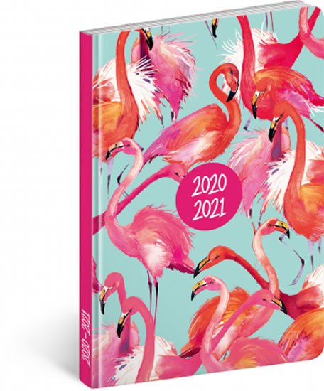 neuveden: Diář Petito 2020/2021 18 měsíční - Plameňáci, 11 × 17 cm