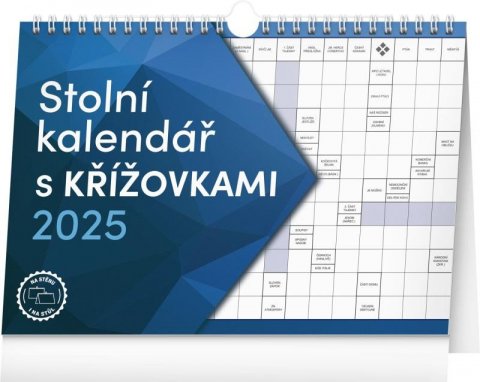 neuveden: Kalendář 2025 stolní: s křížovkami s háčkem, 30 × 21 cm