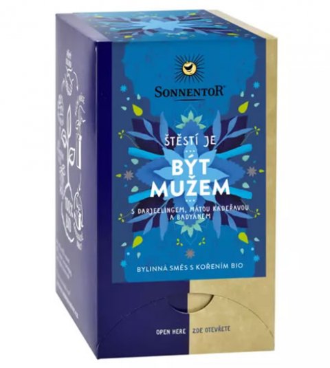 neuveden: Sonnentor - Štěstí je být mužem bio čaj porcovaný 27g