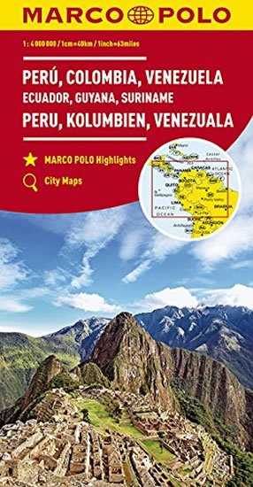 neuveden: Peru, Kolumbie, Venezuela, Ecuador 1:4M