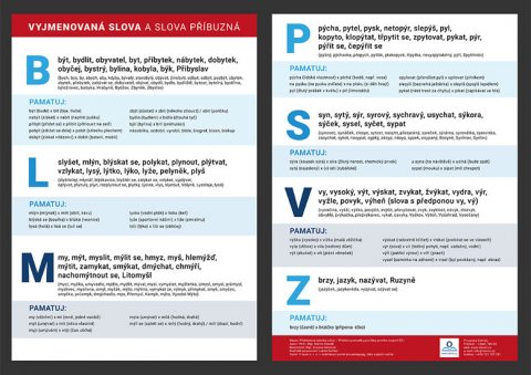 Staněk Martin: Vyjmenovaná slova a slova příbuzná - Přehledová tabulka učiva