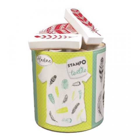 neuveden: Razítka Stampo Textile - Peříčka