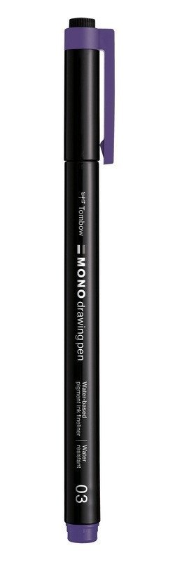 neuveden: Tombow Fineliner MONO drawing pen, 0,35mm - fialová