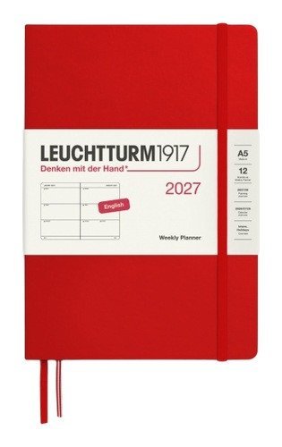 -: Týdenní plánovač Cherry, Medium A5 2027, anglicky